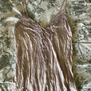 American Eagle Outfitters Lace Trimmed Lavender Tank Top